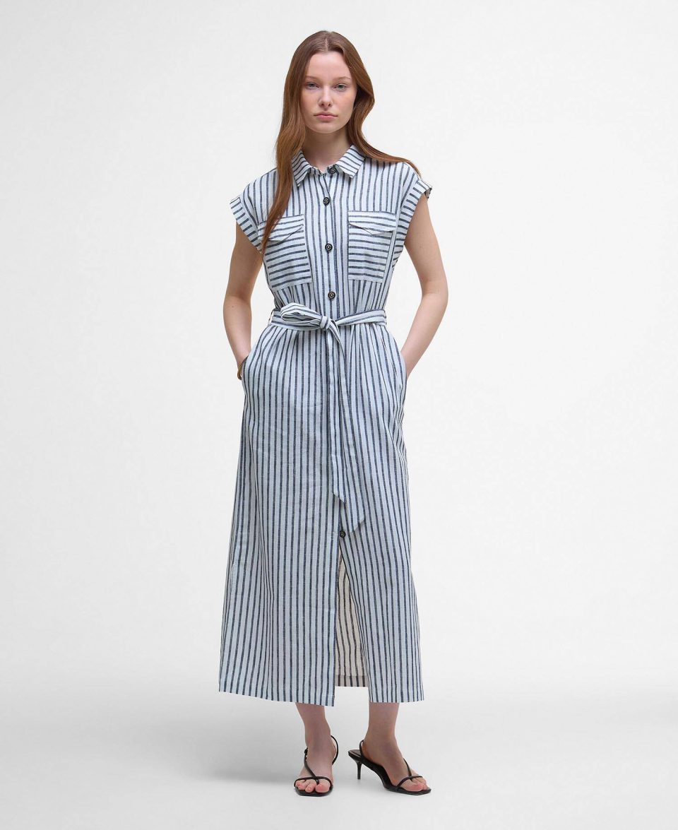 Abby Striped Midi Dress