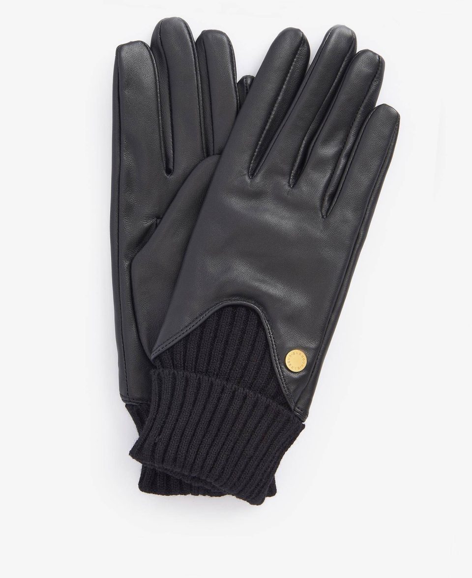 Burnished Leather Thinsulate Gloves - Classic Black, M