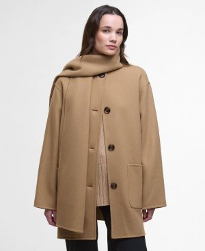 Clementine Wool Scarf Coat