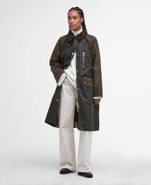 Evette Waxed Car Coat