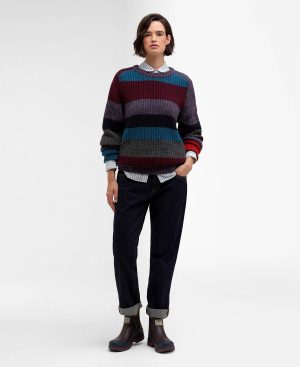 Paul Smith loves Barbour Multi Striped Crew Neck Jumper
