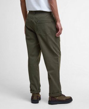 Washed Stretch Regular Trousers